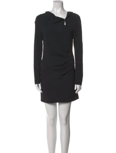 Pre-owned Roland Mouret Wool Mini Dress In Black