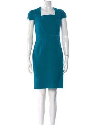 Pre-owned Roland Mouret Wool Mini Dress In Blue