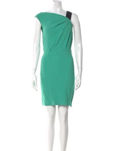 Pre-owned Roland Mouret Wool Mini Dress In Green
