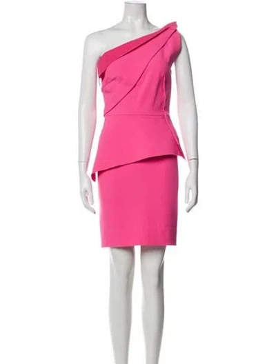 Pre-owned Roland Mouret Wool Mini Dress In Pink