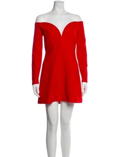 Pre-owned Roland Mouret Wool Mini Dress In Red