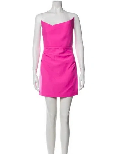 Pre-owned Roland Mouret Wool Mini Dress W/ Tags In Pink