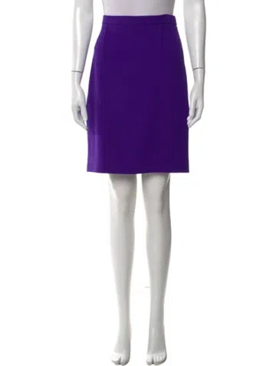 Pre-owned Roland Mouret Wool Mini Skirt In Purple