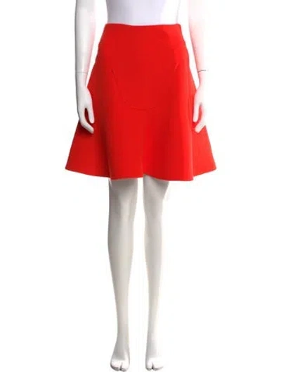 Pre-owned Roland Mouret Wool Mini Skirt In Red