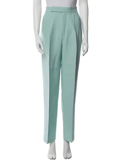 Pre-owned Roland Mouret Wool Straight Leg Pants In Blue