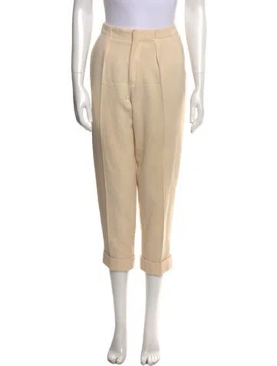 Pre-owned Roland Mouret Wool Straight Leg Pants In Neutral
