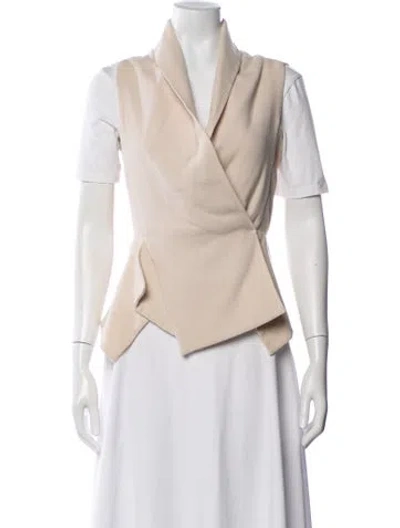 Pre-owned Roland Mouret Wool Vest In Neutrals