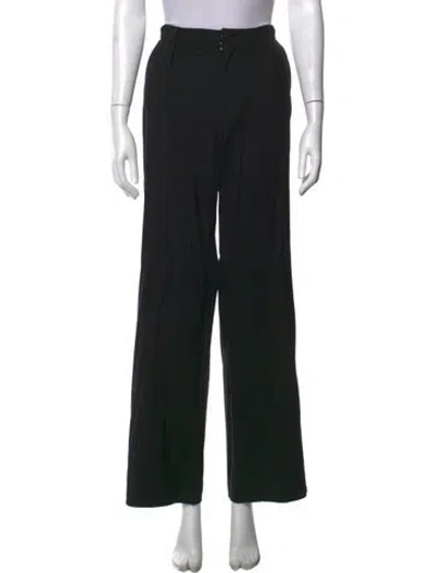 Pre-owned Roland Mouret Wool Wide Leg Pants In Black/metallic
