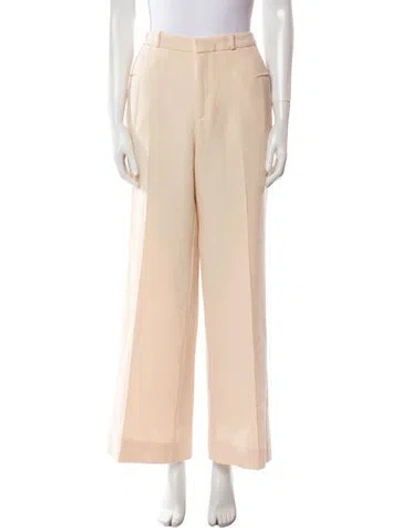 Pre-owned Roland Mouret Wool Wide Leg Pants In Neutral