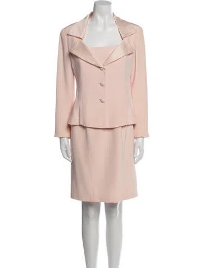 Pre-owned Roland Nivelais Silk Dress Set In Pink