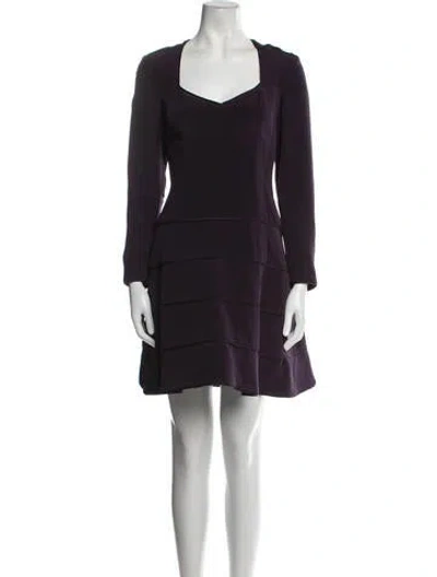 Pre-owned Roland Nivelais Silk Mini Dress In Purple