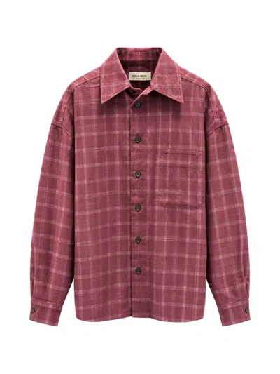 Rold Skov Check-pattern Bat Fit Shirt In Red