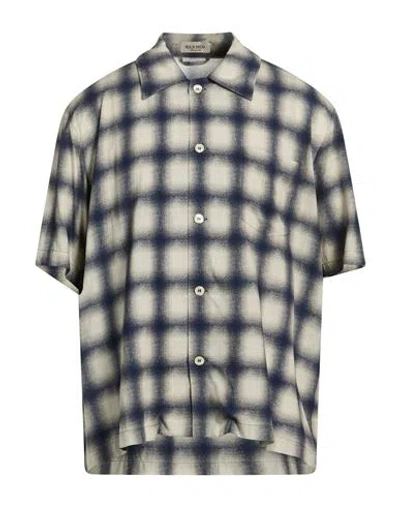 Rold Skov Man Shirt Navy Size Xl Viscose In Blue