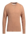 Rold Skov Ribbed Solid Color Crew-neck Sweater In Beige