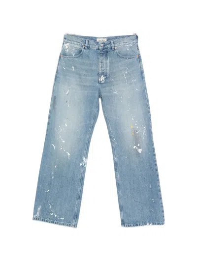 Rold Skov Paint-splatter Bootcut Jeans In Blue
