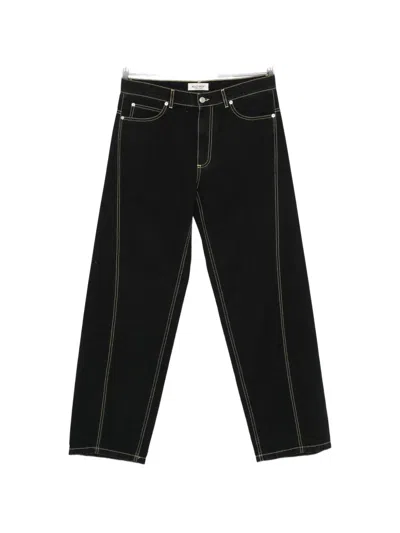 Rold Skov Twist Contrast-seam Jeans In Black