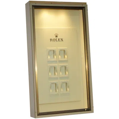 Pre-owned Rolex 1 Of 3 Original  Authorised Dealers Bullet Proof Glass Display Cabinets In Sand