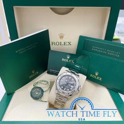 Pre-owned Rolex 126622 Yacht-master 40mm Steel/platinum Rolesium Bezel Rhodium Dial