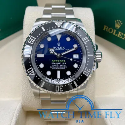 Pre-owned Rolex 136660 Sea-dweller Deepsea Black Blue James Cameron 44mm Stainless Steel
