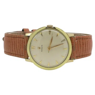 Pre-owned Rolex 14k Yellow Gold  Circa 1955 Precision Watch Hand Wound Cal. 1210 Movement