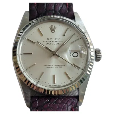 Pre-owned Rolex 16014 Datejust 36mm 18k White Gold Ss Mens Automatic 1970s Vintage Ra613