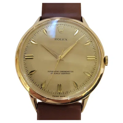 Pre-owned Rolex 18k Solid Gold Ref 8940 Mens 1960s 36mm Manual Wind Dress Watch Ra706 In Multi