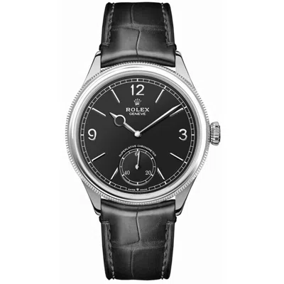 Rolex 1908 Automatic Black Dial Men's Watch 52509-0002 In Black / Gold / Gold Tone / White
