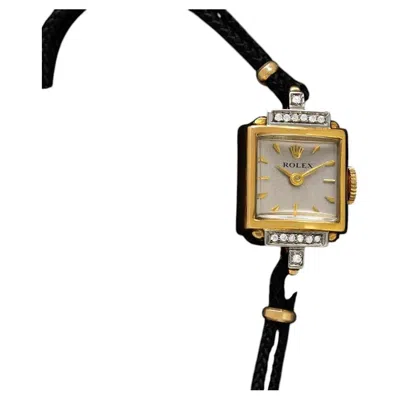 Pre-owned Rolex 1950's  Ladies Vintage Cocktail Watch - 18k Gold & Diamonds In Multiple