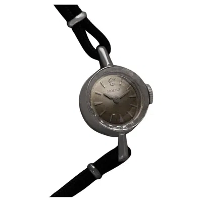Pre-owned Rolex 1960's  Ladies Dress Watch, Silver Dial - 14k White Gold