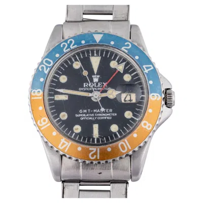 Pre-owned Rolex 1964  Gmt-master 1675 Pepsi Gilt Chapter Ring Dial Pcg Unpolished Box/paper In Multi