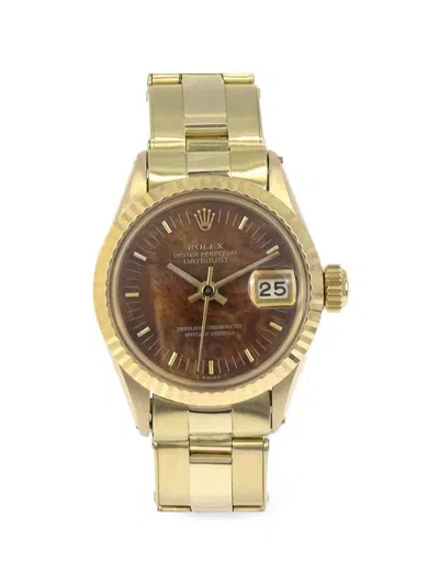 Pre-owned Rolex 1966 Datejust 24mm Watch In Brown