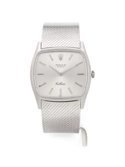 Pre-owned Rolex 1970 Cellini 35mm Watch In White