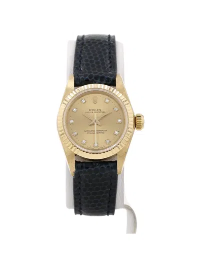 Pre-owned Rolex 1970 Oyster Perpetual 25mm Watch In Gold