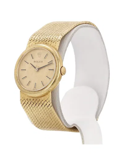 Pre-owned Rolex 1970 Vintage 24mm Watch In Gold