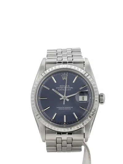 Pre-owned Rolex 1973 Datejust 36mm In Blue