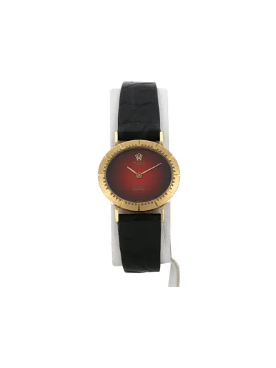 Pre-owned Rolex 1973  Cellissima 25mm In 红色