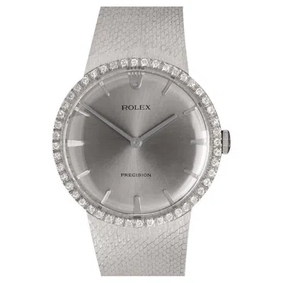 Pre-owned Rolex 1973  Precision Vintage Mens Stainless Steel & Diamond Watch - Mint In Multi