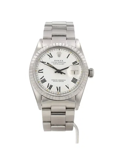 Pre-owned Rolex 1980 Datejust 36mm Watch In White
