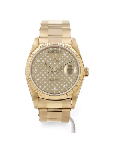 Pre-owned Rolex 1984 Day-date Oyster 36mm Watch In Gold