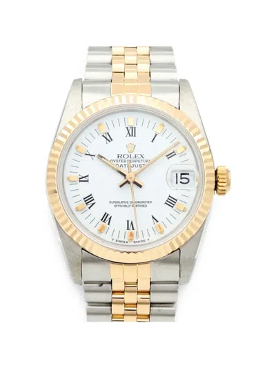 Pre-owned Rolex 1987 Datejust 31mm Watch In White