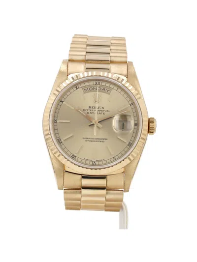 Pre-owned Rolex 1988 Day-date 36mm Watch In Gold