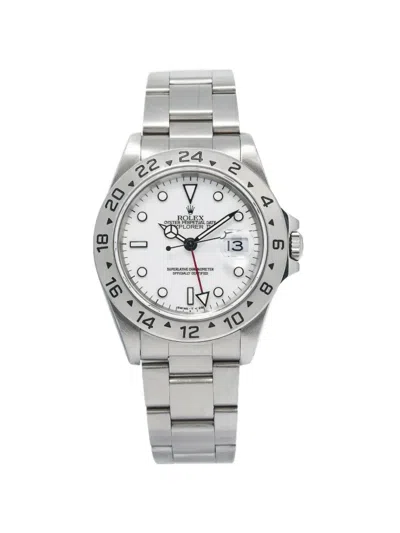 Pre-owned Rolex 1989–2011 Explorer Ii 40mm Watch In White