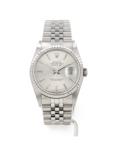 Rolex 1990 Datejust 36mm Watch In Metallic
