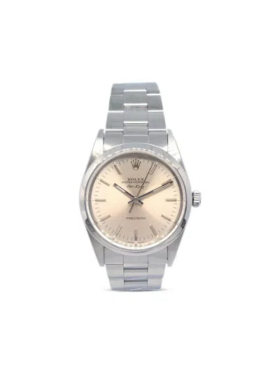 Pre-owned Rolex 1991 Air-king 34mm In Silver