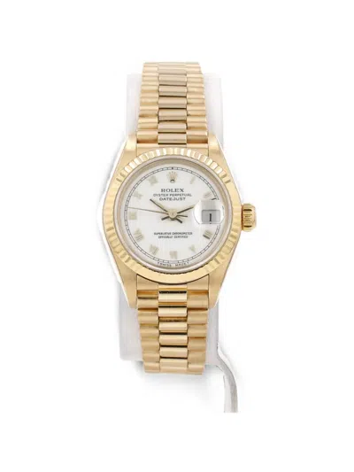 Pre-owned Rolex 1991 Datejust 26mm Watch In White