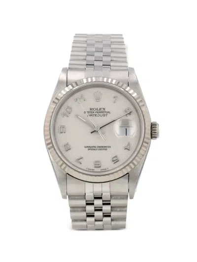 Pre-owned Rolex 1993 Datejust 36mm Watch In Silver