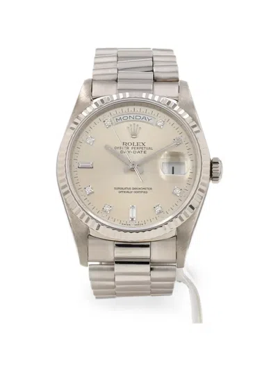Pre-owned Rolex 1993 Day-date 36mm Watch In Neutral