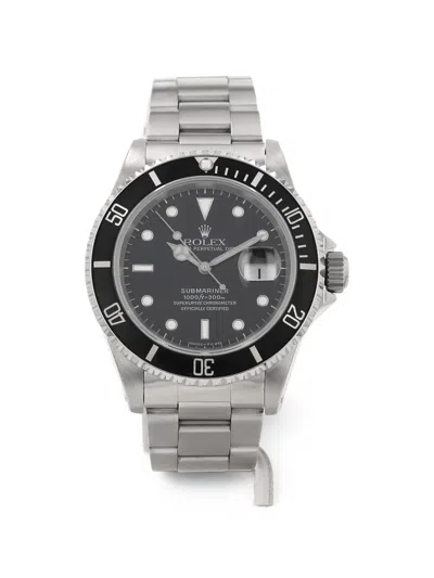 Pre-owned Rolex 1993 Submariner Date 40mm Watch In Black