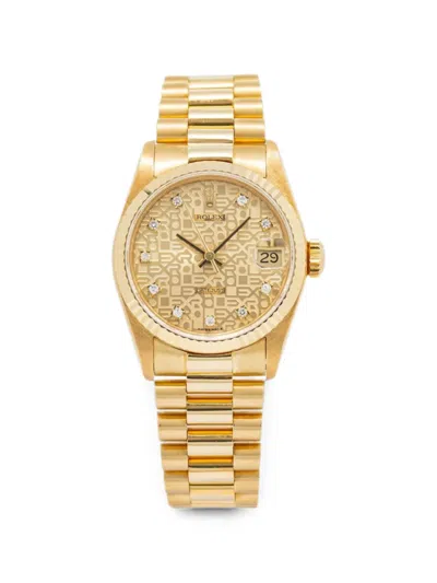 Pre-owned Rolex 1994 Datejust 31mm Watch In Gold