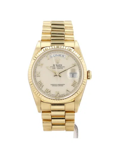 Pre-owned Rolex 1994 Day-date 36mm Watch In Neutral